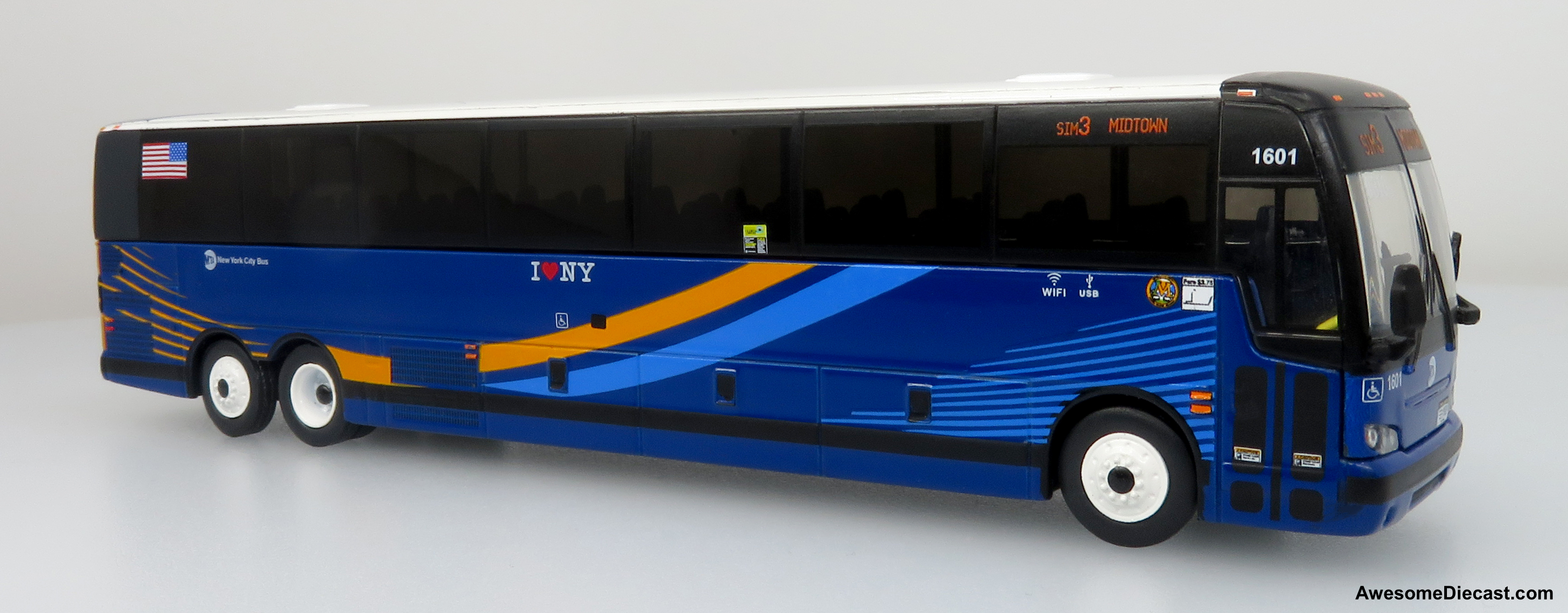 What material is the model bus made from?