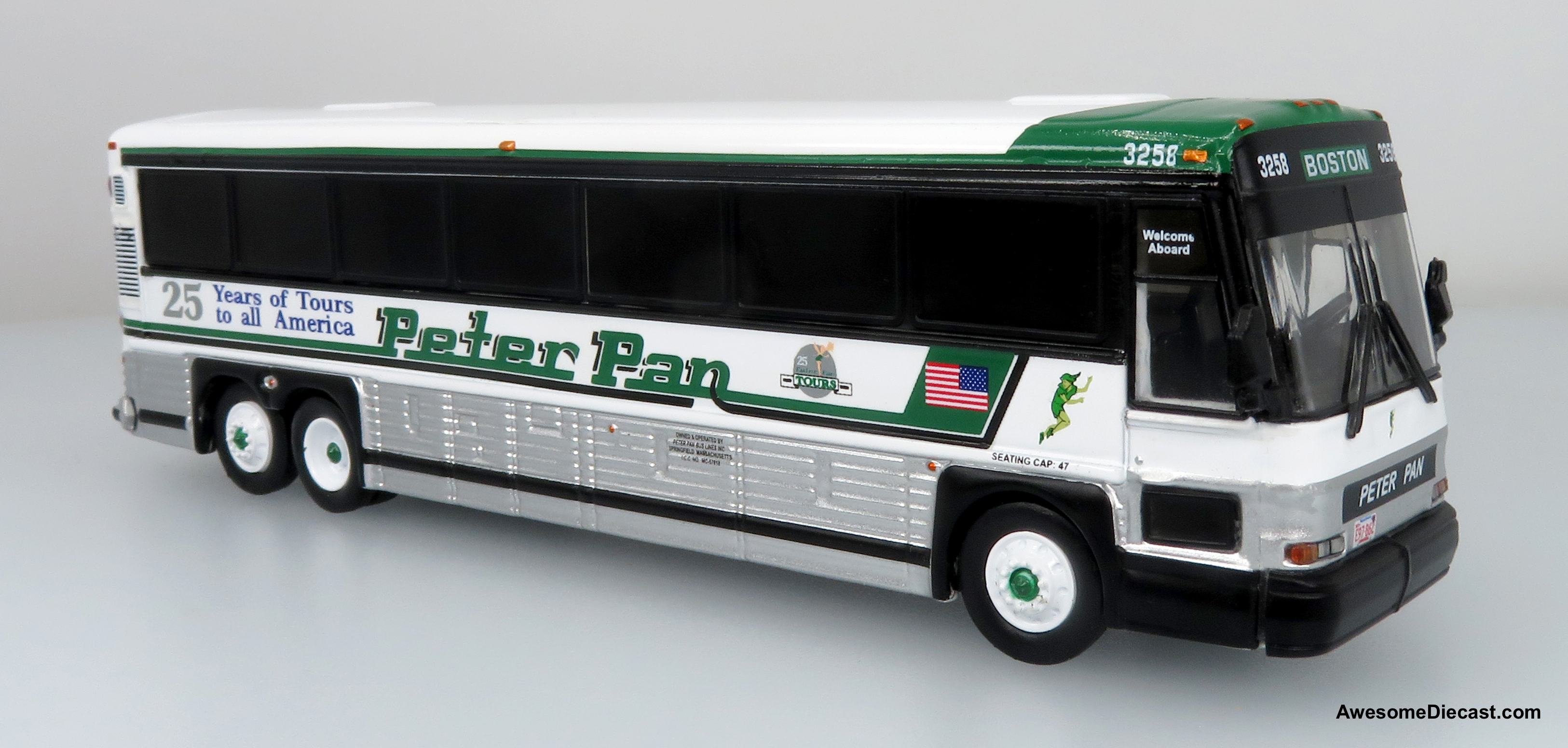 What kind of graphics are on the coach model?