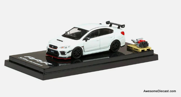 Hobby Japan 1:64 Subaru WRX STI RA-R w/ Engine, Crystal White Pearl Questions & Answers