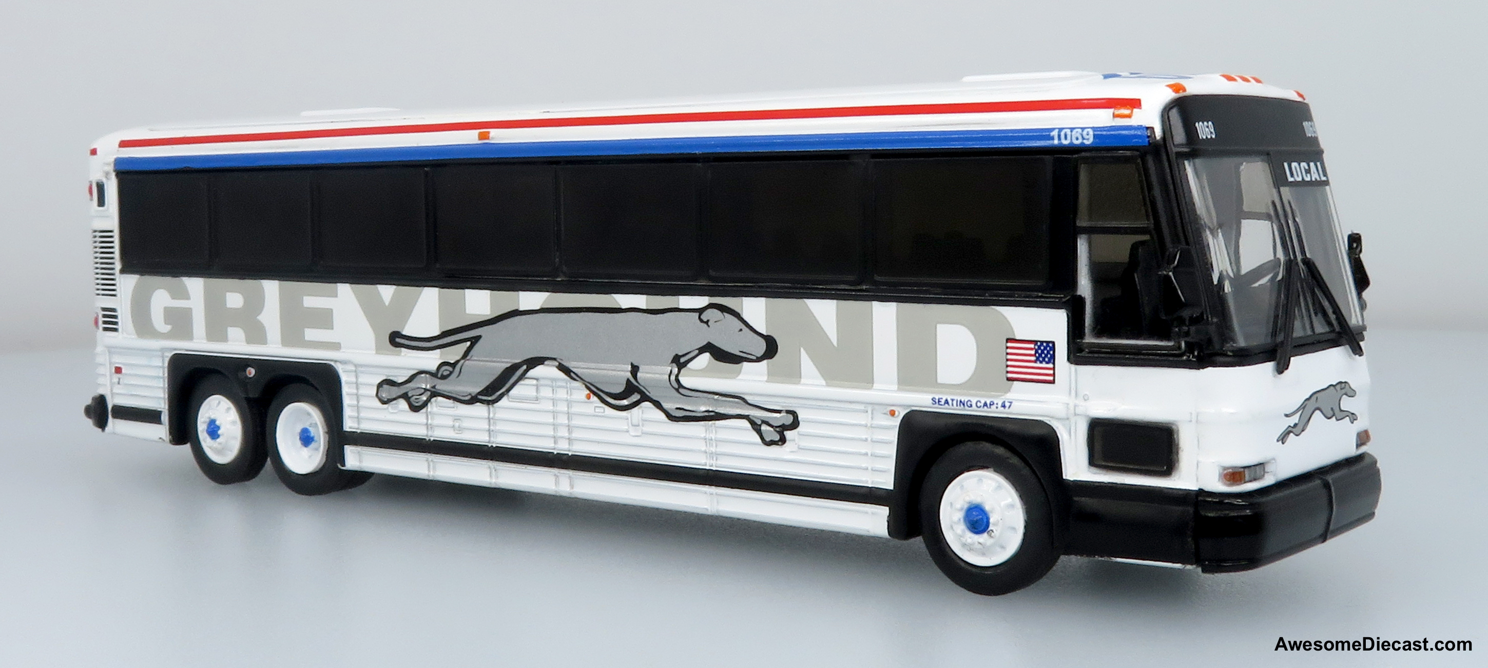 What is the width of the model bus?
