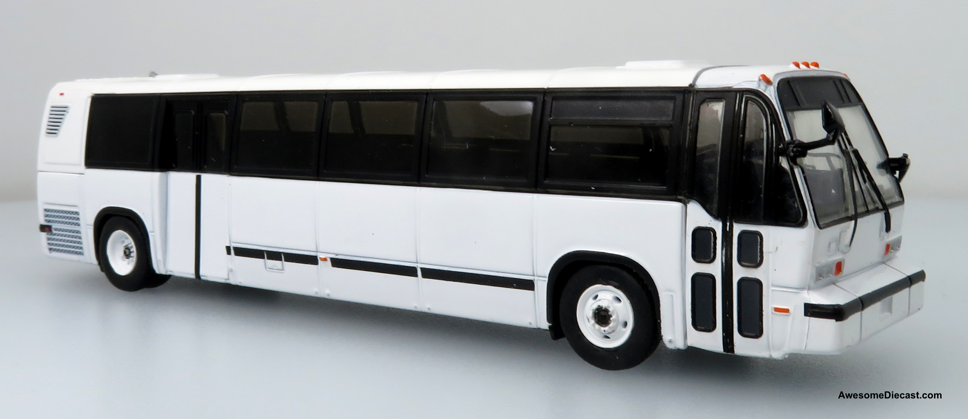What is the material of the bus model?