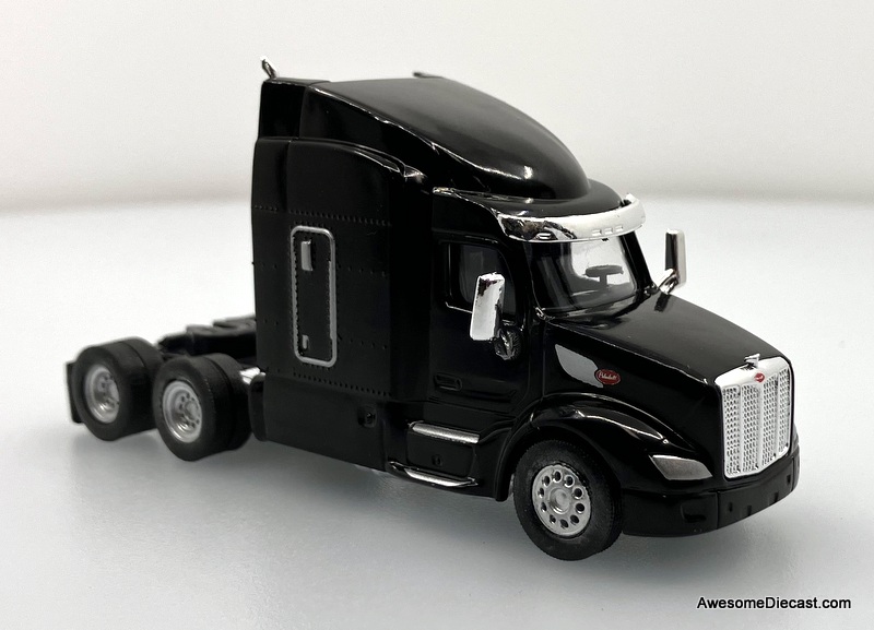 Peterbilt 579 Sleeper Tractor, Black 1:87 ABS Plastic Model Truck by HO Logistics Replicas Questions & Answers