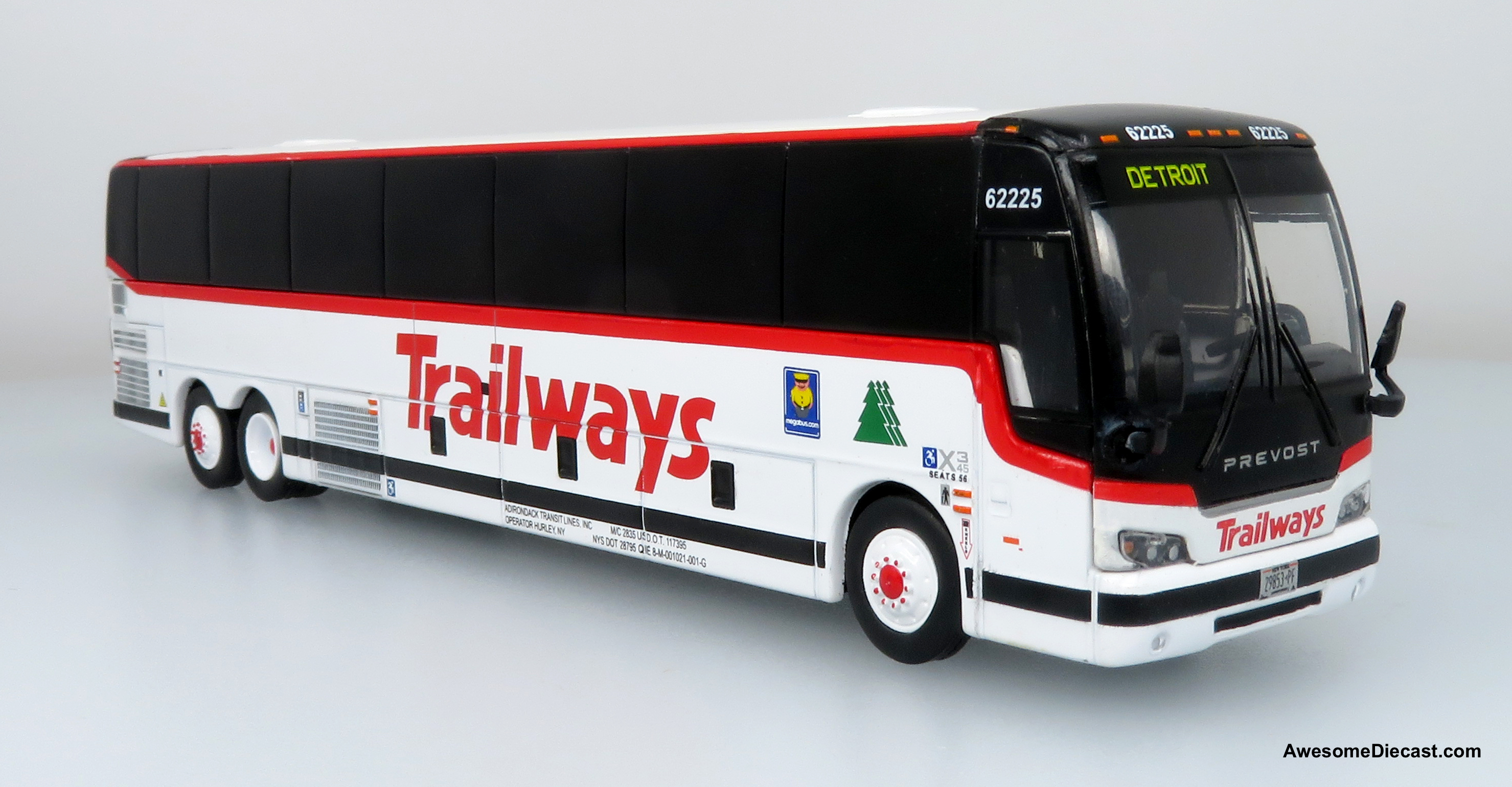 Iconic Replicas 1:87 Prevost X3-45 Coach: Adirondack Trailways Questions & Answers