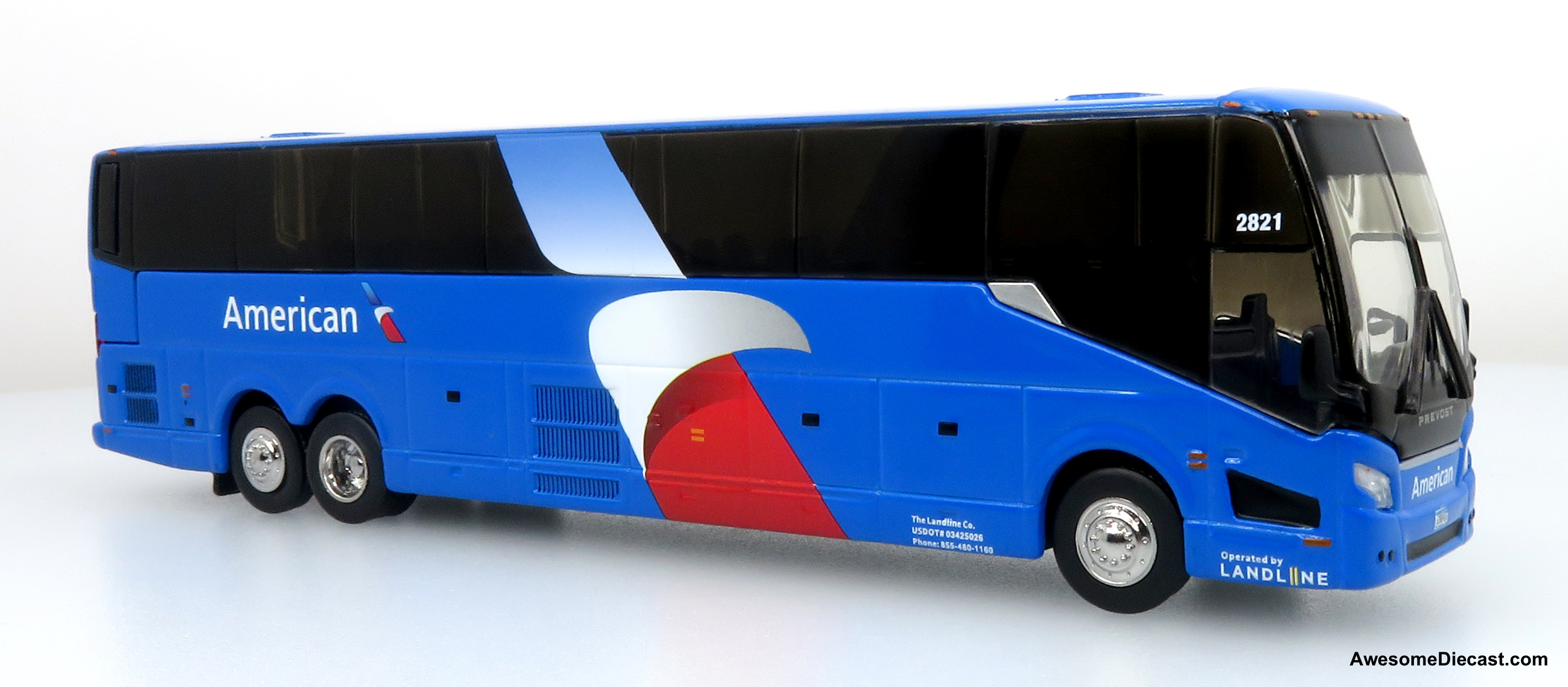 Prevost H3-45 Coach: American Airlines / Landline 1:87 Diecast Model Bus by Iconic Replicas Questions & Answers